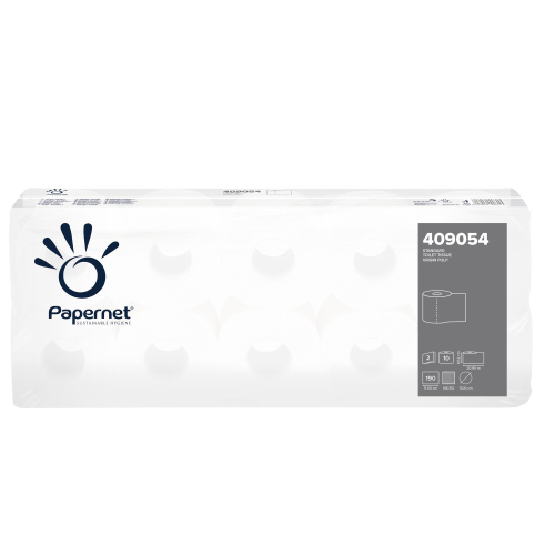 PAPERNET CARTA IGIENICA MICROGROFFRATA 2 VELI 20.90 MT 190 STRAPPI BIANCO CONF 10 Pz.
